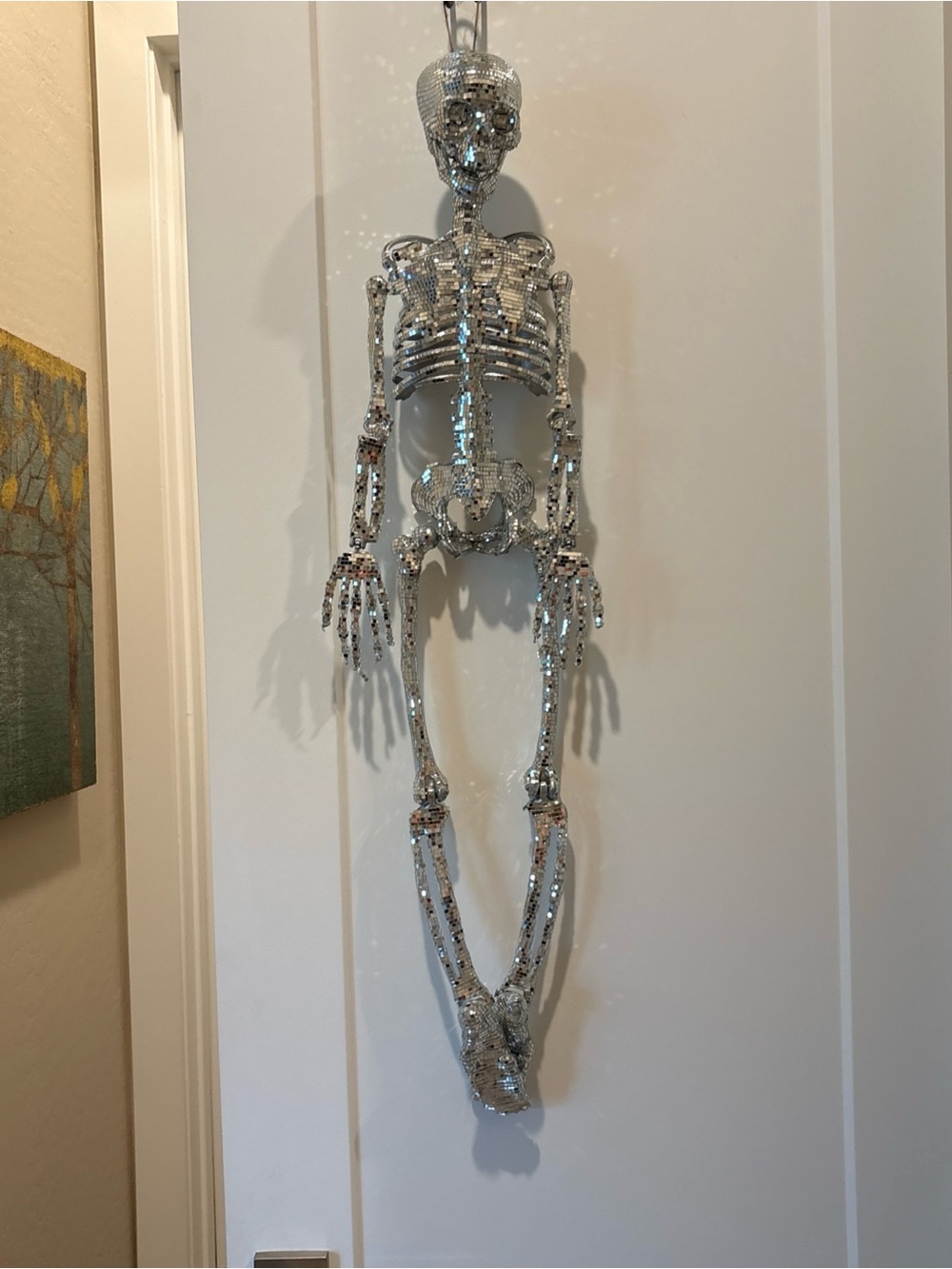 Ashland Halloween Disco Skeleton 3’ rare Glam Hanging Decoration goth decor